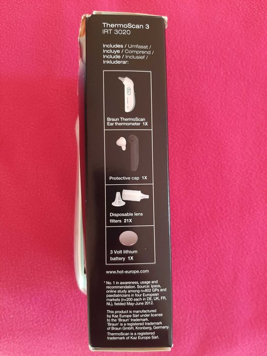 Termometro Braun thermoscan 3 Compact IRT 3020