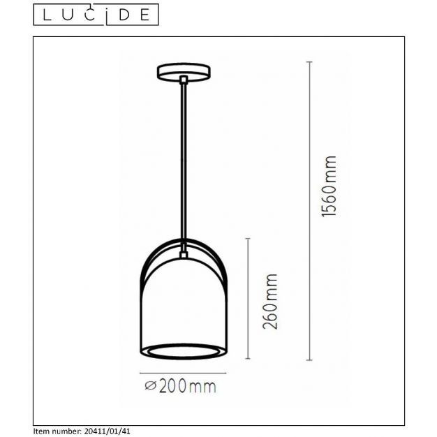 Lucide Copain betonowa lampa wiszącą