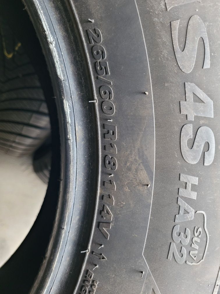 Opony wielosezonowe 265/60r18 114v kumho soulus 4s HA32