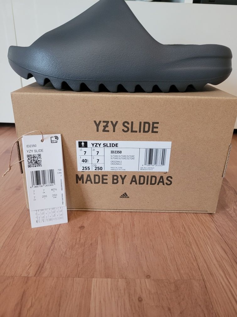 Yeezy Slide Slate Grey 40.5 NOWE