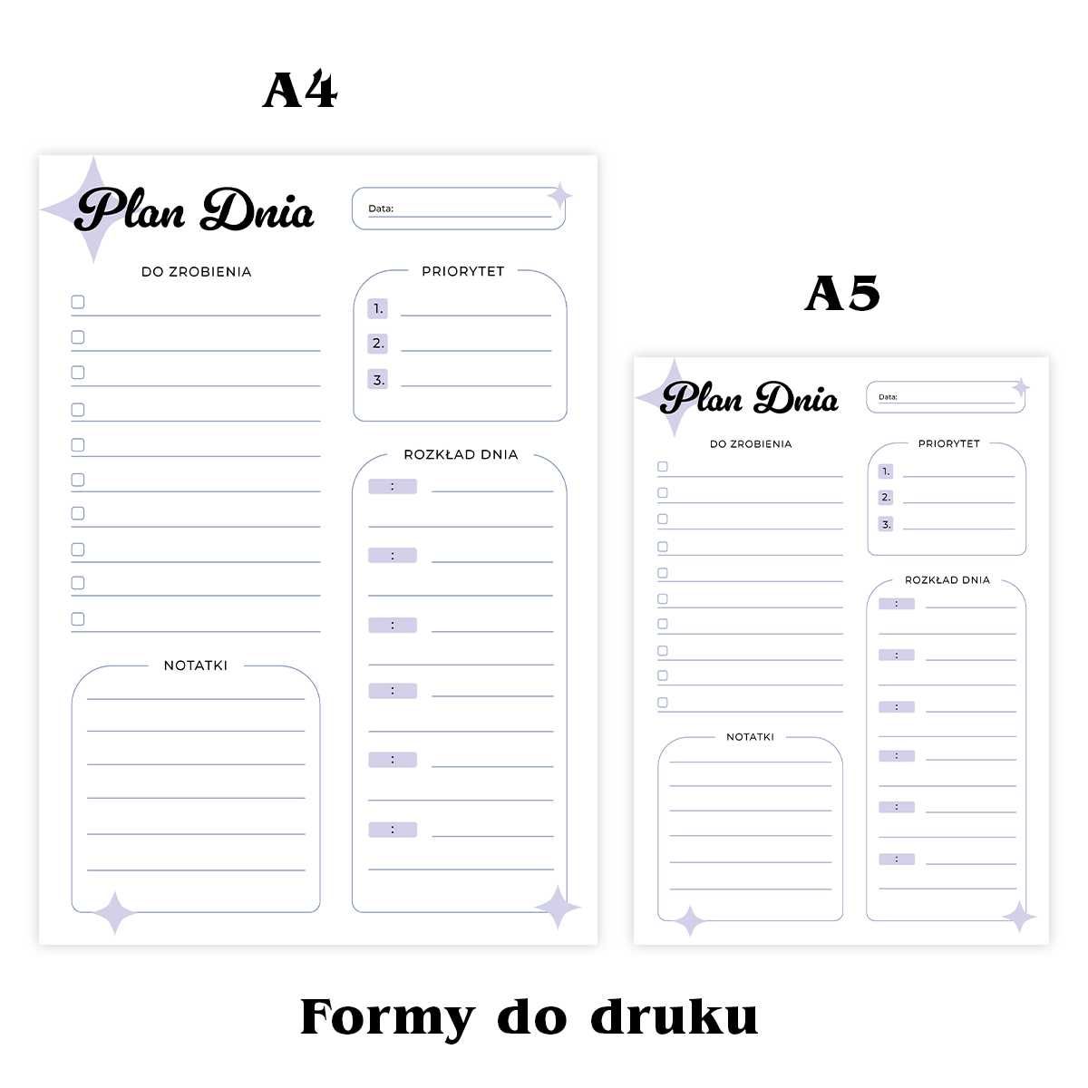 Planner na codzień, zarządzanie dniem, notes, lista do zrobienia - pdf