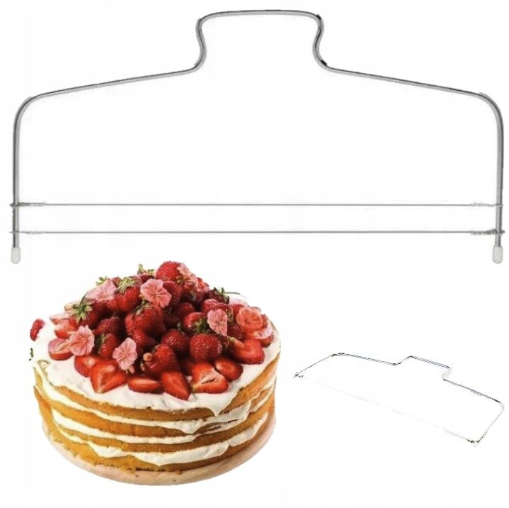 Nóż Strunowy Do Cięcia Ciasta Tortu Biszkoptu Podwójny 32Cm