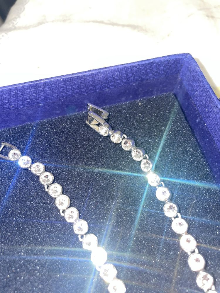 Fio e pulseira Swarovski Tennis