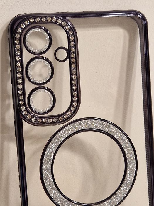 Bling Magsafe Case do Samsung Galaxy A55 5G czarny