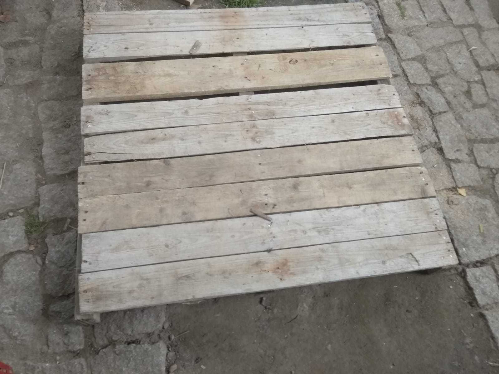 Palety 110x110-cm 3 belki pełne deskowanie - podest ścieżka taras płot