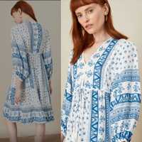 Плаття Monsoon Border Print Tunic Dress in Lenzing Ecovero Blue