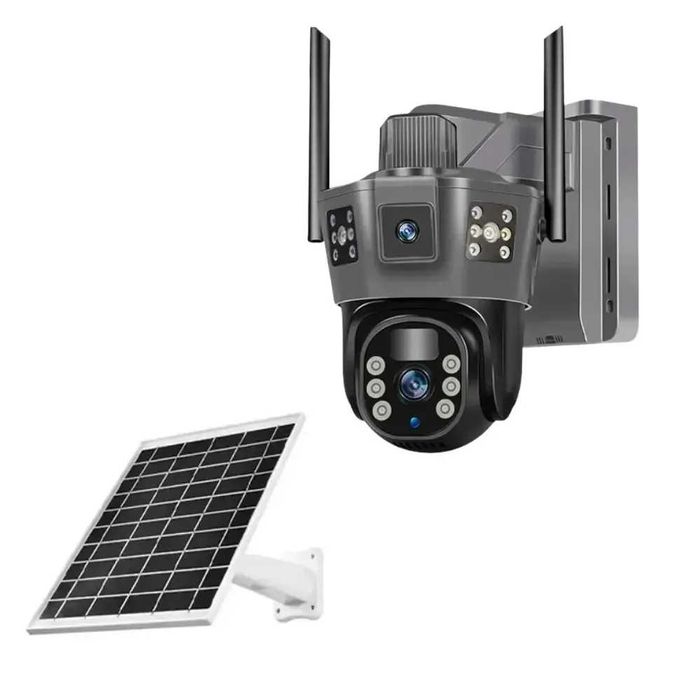 Камера відеонагляду 4G WIFI акумуляторна на сонячній панелі sim wifi
