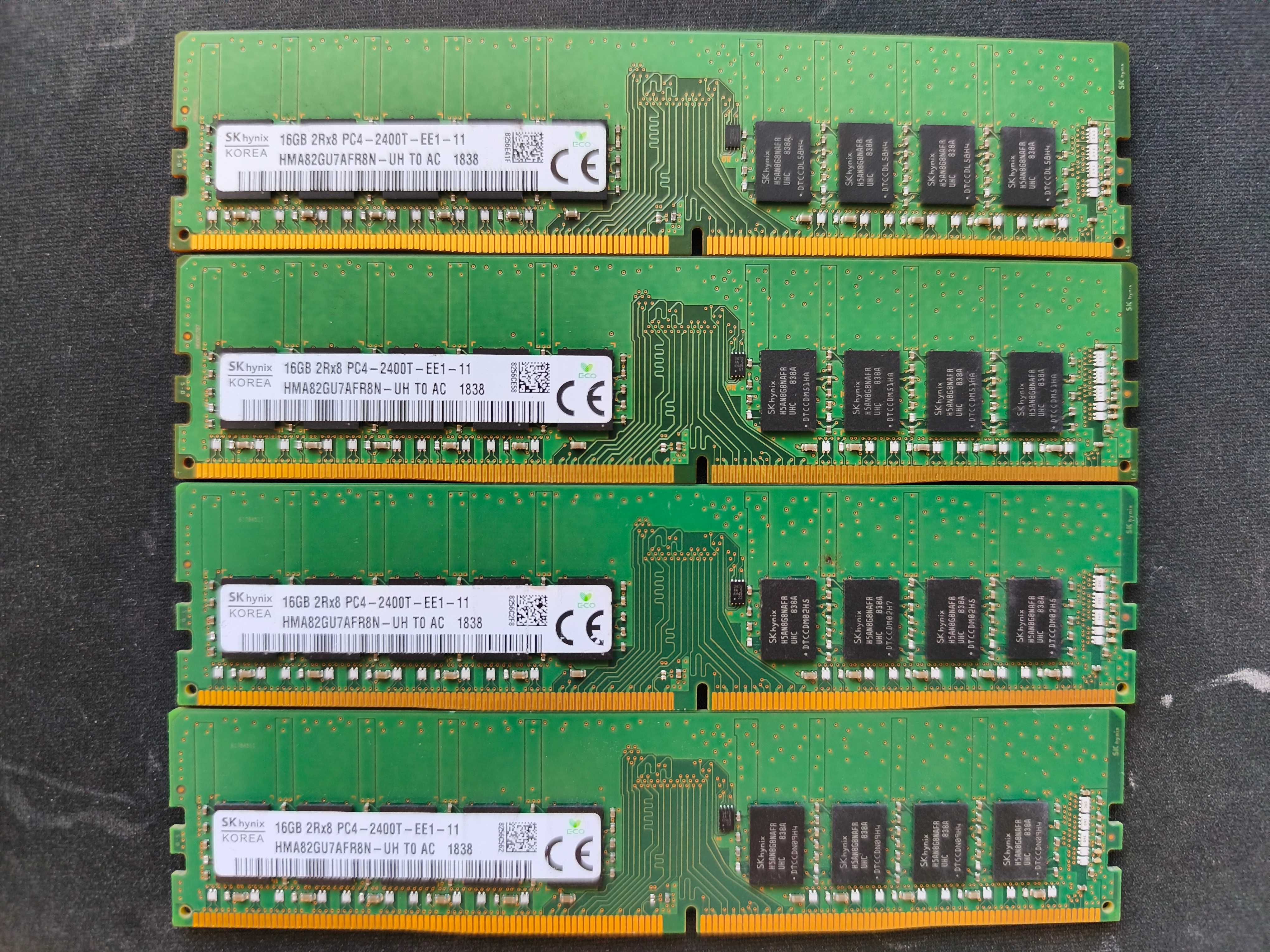 SK hynix 16GB DDR4 2400 PC4-19200E ECC Unbuffered HMA82GU7AFR8N-UH