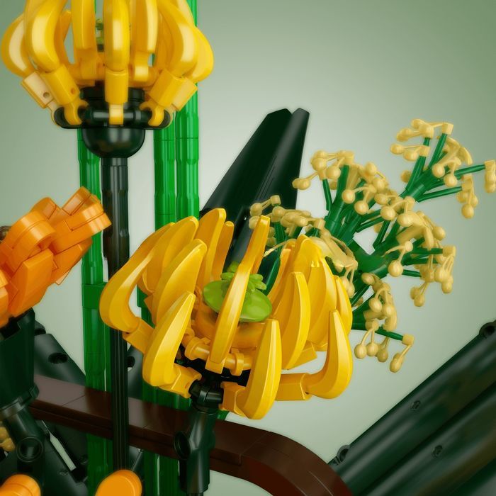 Klocki 1608 el. Kwiaty słoneczniki dekoracja Mould King 10024s