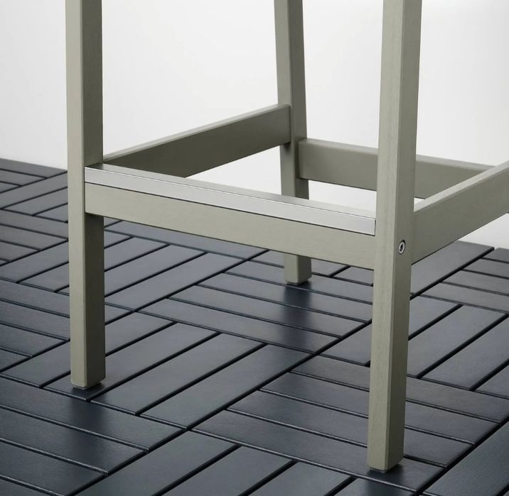 IKEA BONDHOLMEN Stół barowy + 4 krzes bar, Bondholmen szara bejca