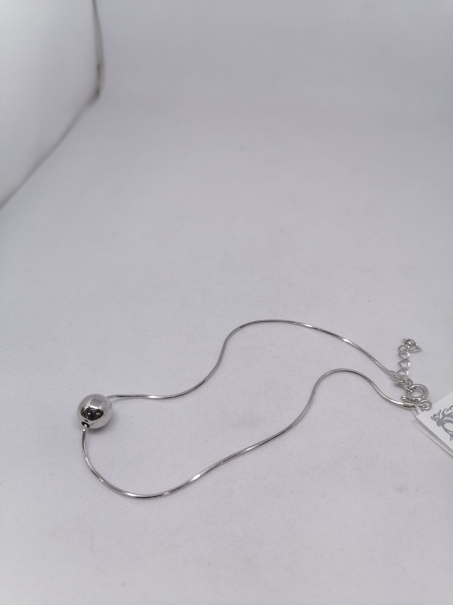 Srebrna bransoletka na nogę srebro 925 Długość 22,5-25,5cm