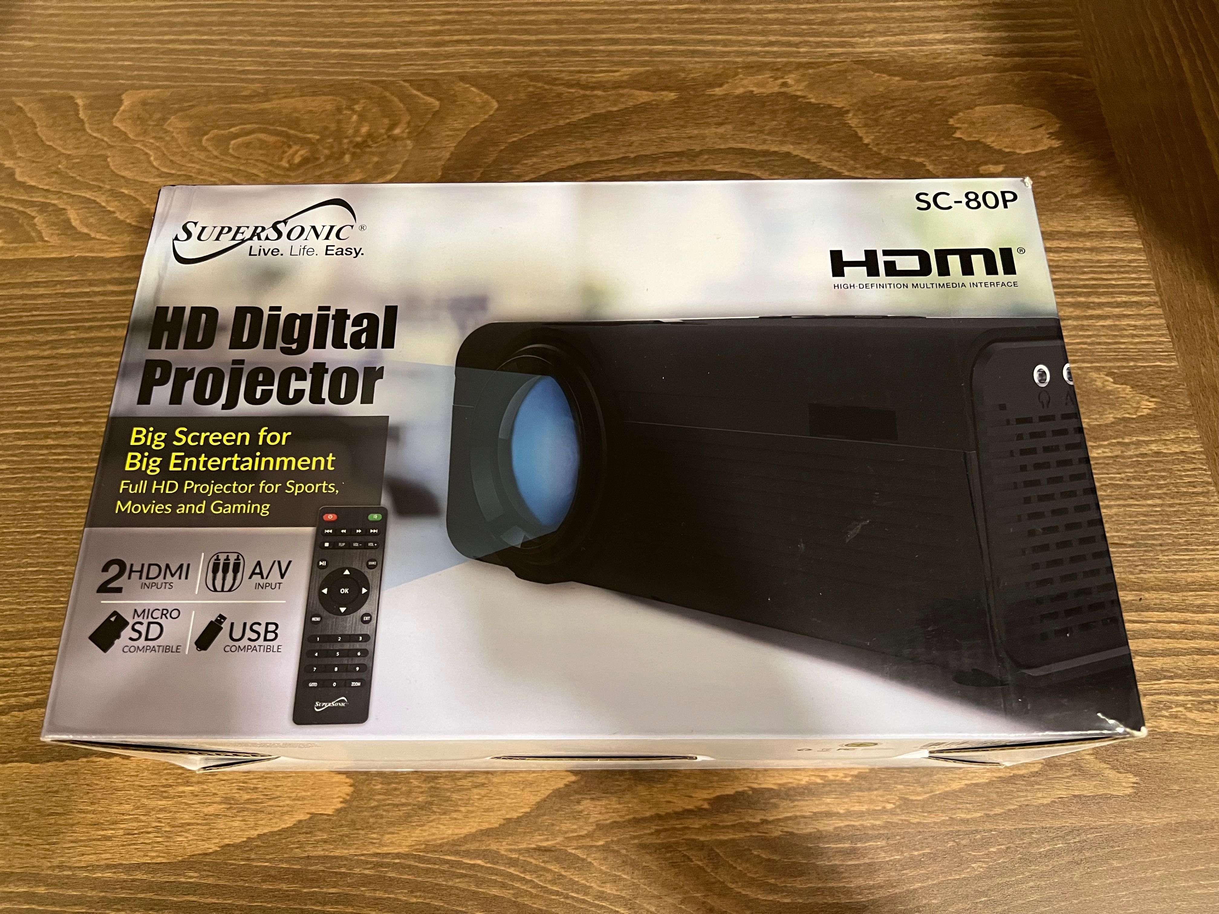 Projetor HD Supersonic Como Novo