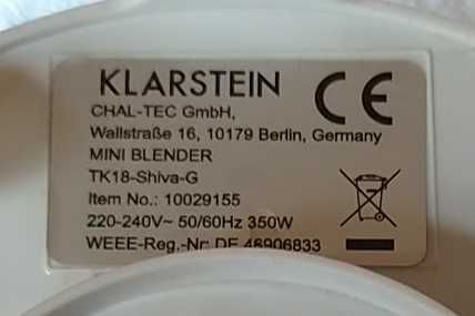 mini blender klarstein / silnik / mikser smoothie nutri mixer