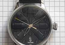 zegarek automat Tevise sprawny, lotniczy aviator