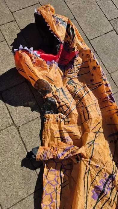 Dmuchany strój dinozaur T-REX kostium dla dorosłych