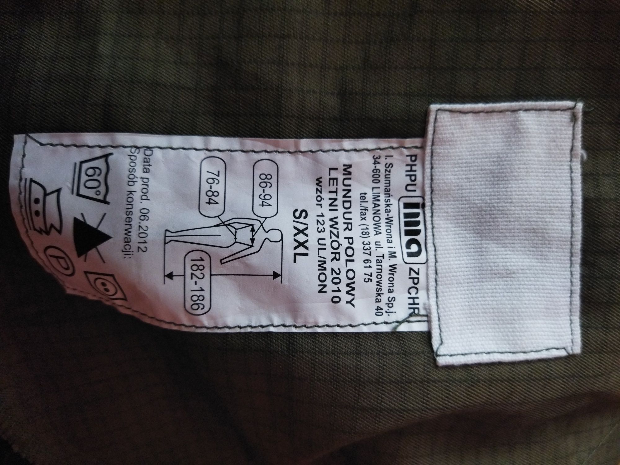 Nowe spodnie wojskowe letnie S/XXL na wysokiego mężczyznę