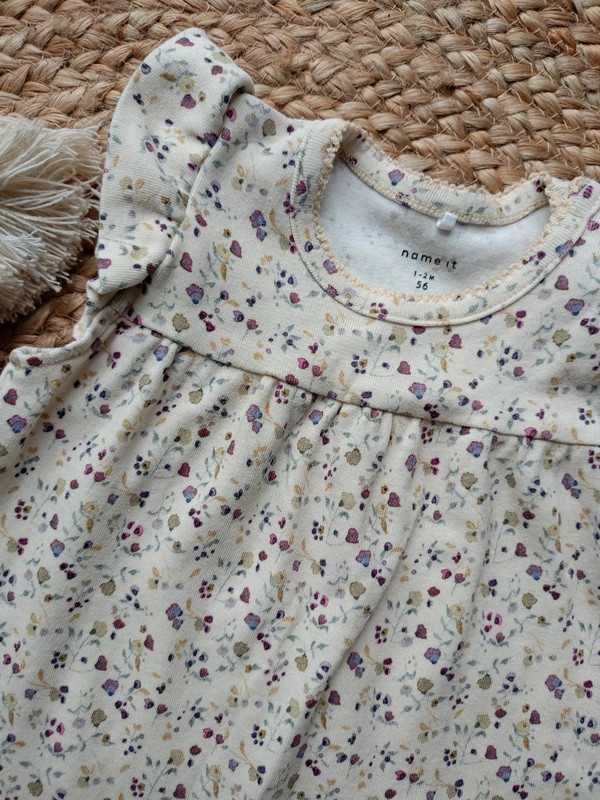 Boho kombinezon dziewczęcy kwiecisty Name it niemowlęcy
