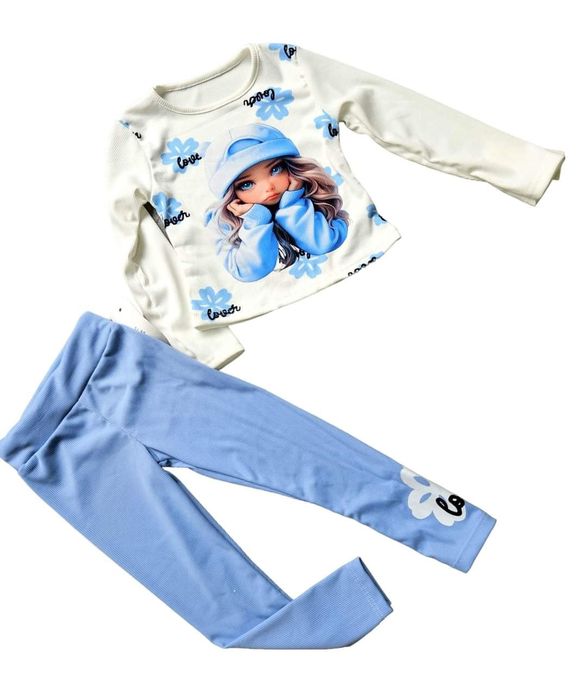 Komplet dla dziewczynki dres bluzka 122
