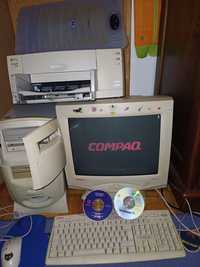 PC, Computador Compaq, monitor + torre + scanner Hp + impressora Hp +