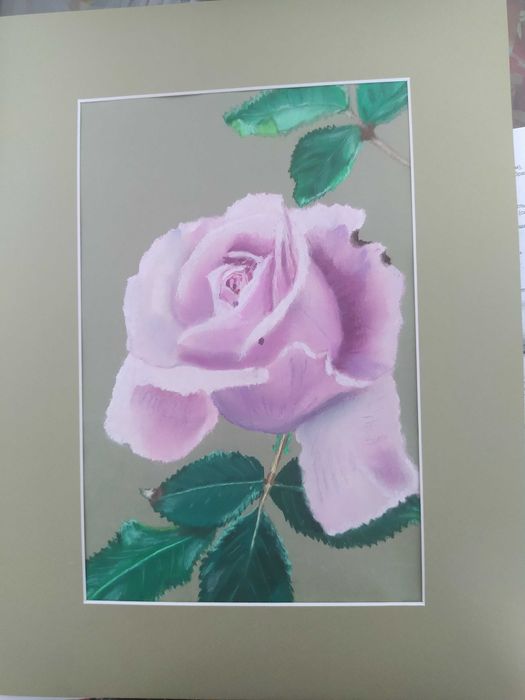 Картина, пастель, опять розы.