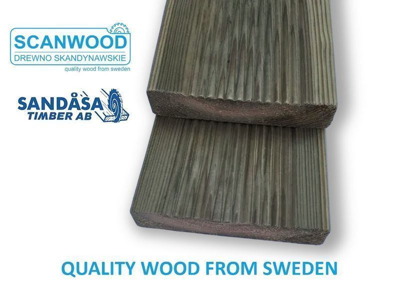 Deska tarasowa 28x120 Impregnowana NTR SZWECJA