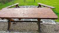 Meble ogrodowe Stół plus dwie ławki