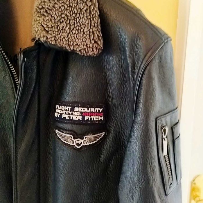 Blusão em couro estilo piloto aviador Peter Fitch