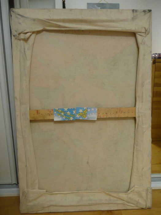 Piękny, duży obraz olejny na płótnie. Baletnica tancerka dziewczyna