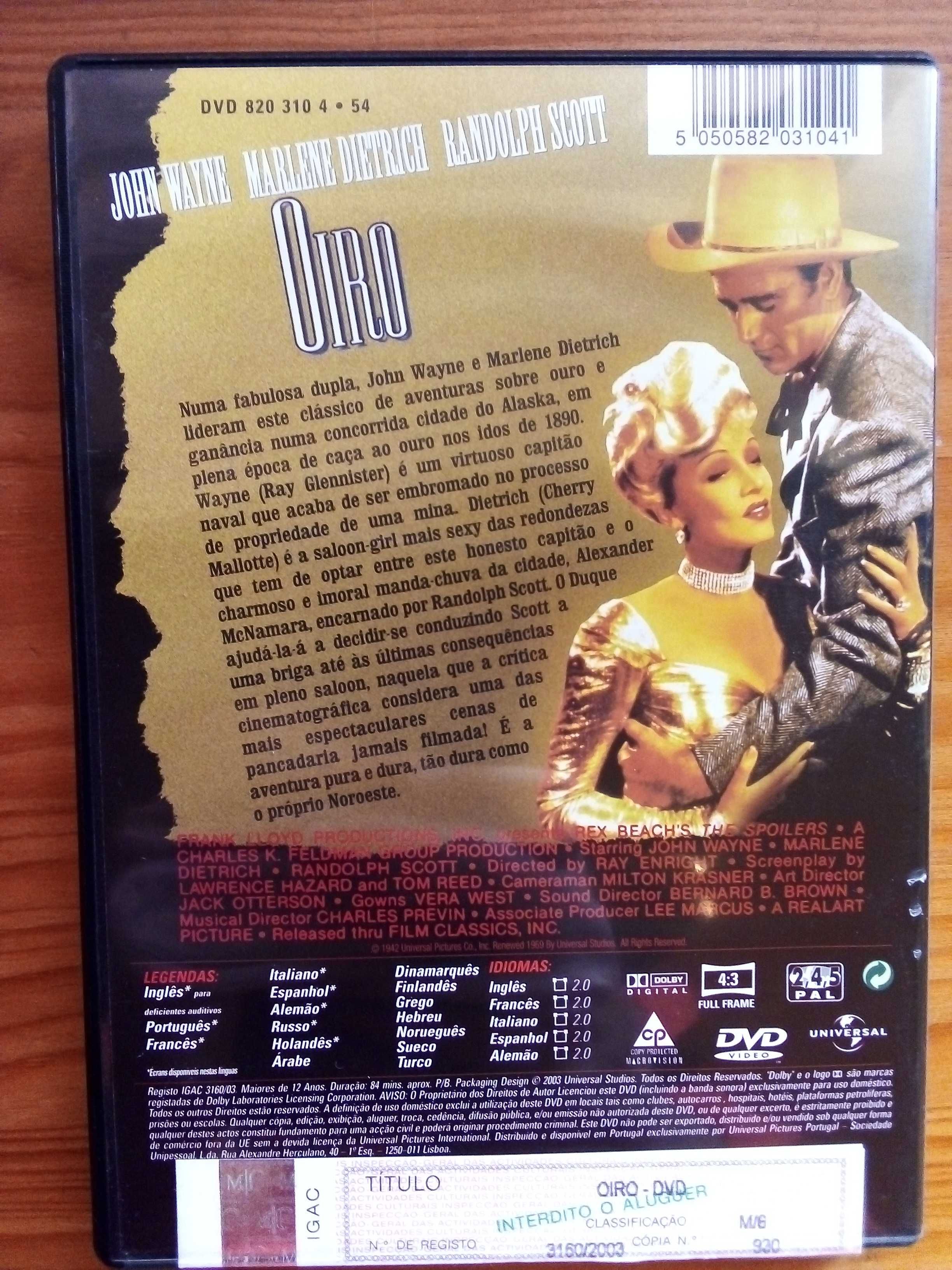 Oiro, Marlene Dietrich, John Wayne, Randolph Scott, Ray Enright