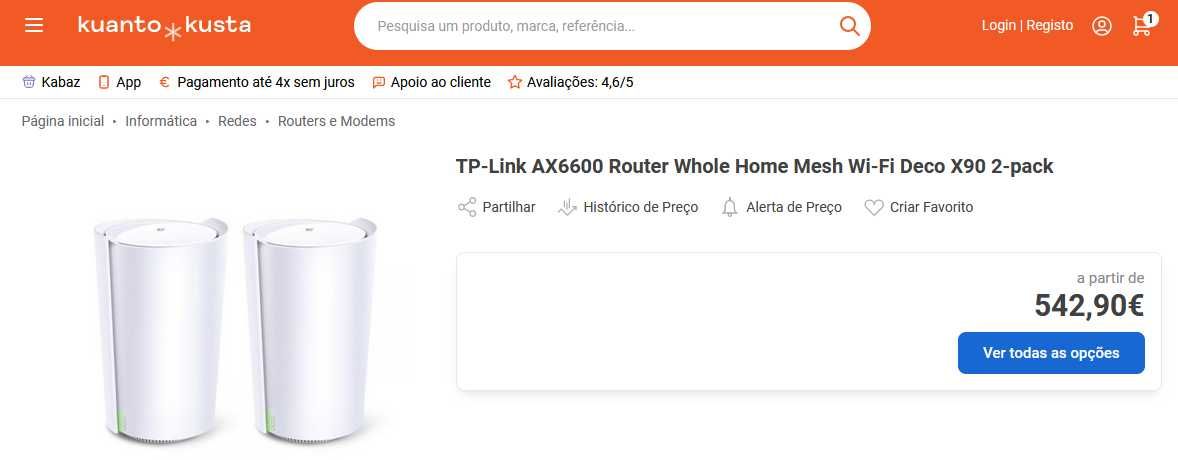 [NOVO] TP-Link Mesh Wi-Fi Deco X90 (3anos garantia)(550€ nas lojas)