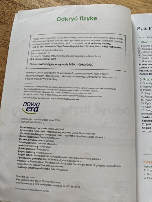 Odkryć fizykę 2 technikum liceum