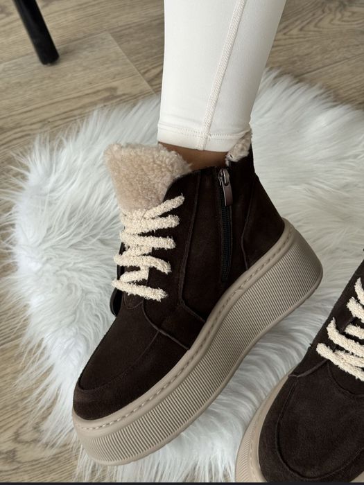 Зимові жіночі черевики замша