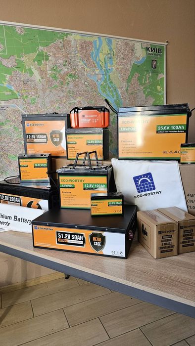 Акумулятор  Eco-Worthy 48V - 100АГ, 280АГ ; 12v LiFePO4 В НАЯВНОВСТІ!!
