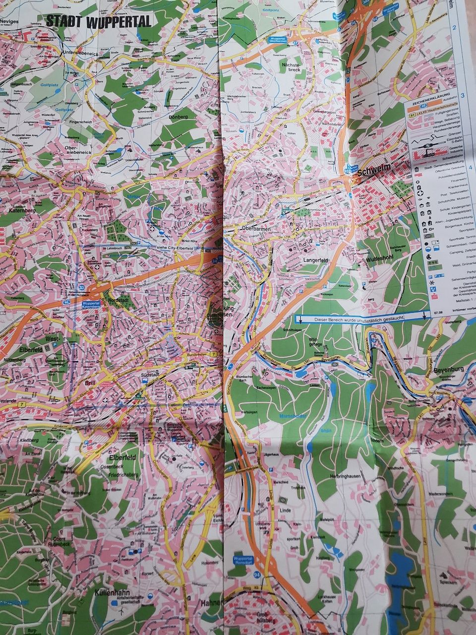 Mapa Wuppertal Niemcy