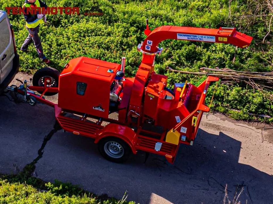 NOWOŚĆ rębak tarczowy do 220mm Skorpion 250L -TURBODIESEL- Teknamotor