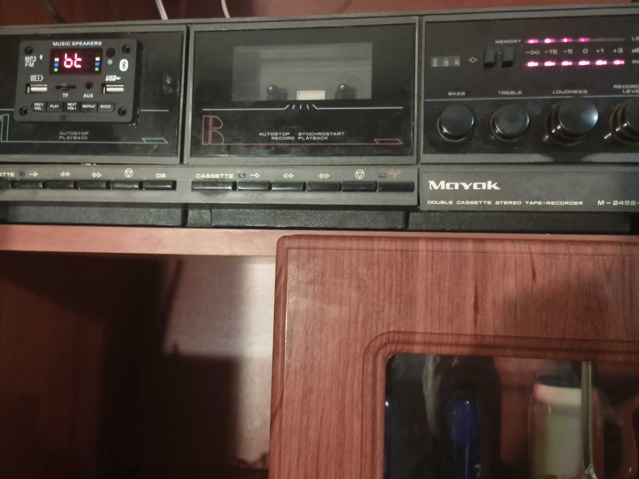 Магнітофон МОДЕРНІЗОВАНИЙ, Маяк 249 S-1/ колонки Кливер 50АС-201