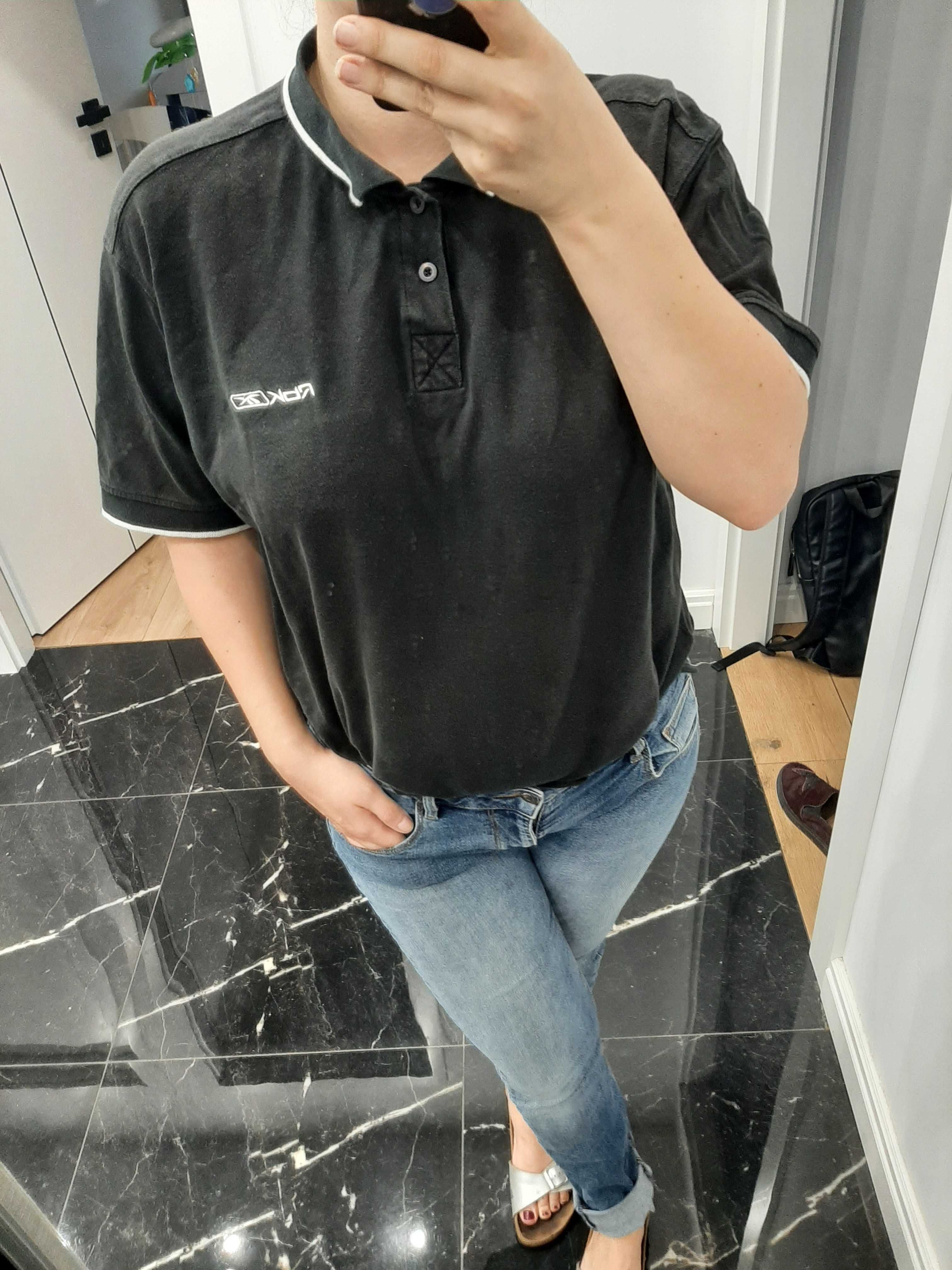 Koszulka tshirt unisex sportowa oldschool y2k Reebok oversize bawełna