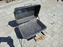Gril przenośny składany węglowy turystyczny grill