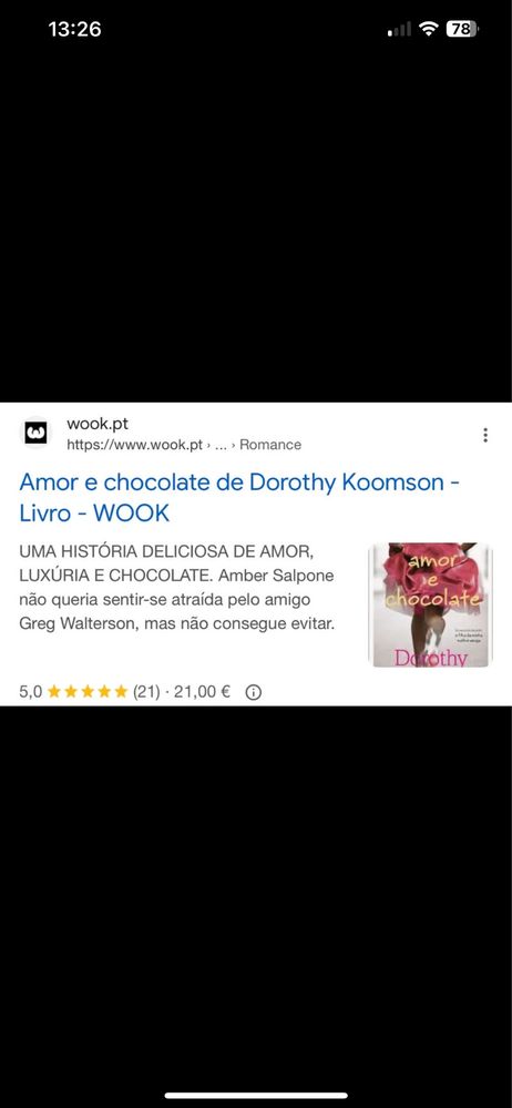 Amor e chocolate- Dorothy Koomson