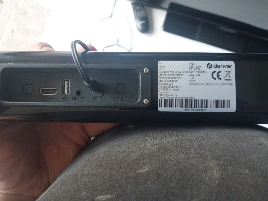 Głośnik Denver DSB-4020K – 400W, Bluetooth, mocny bas