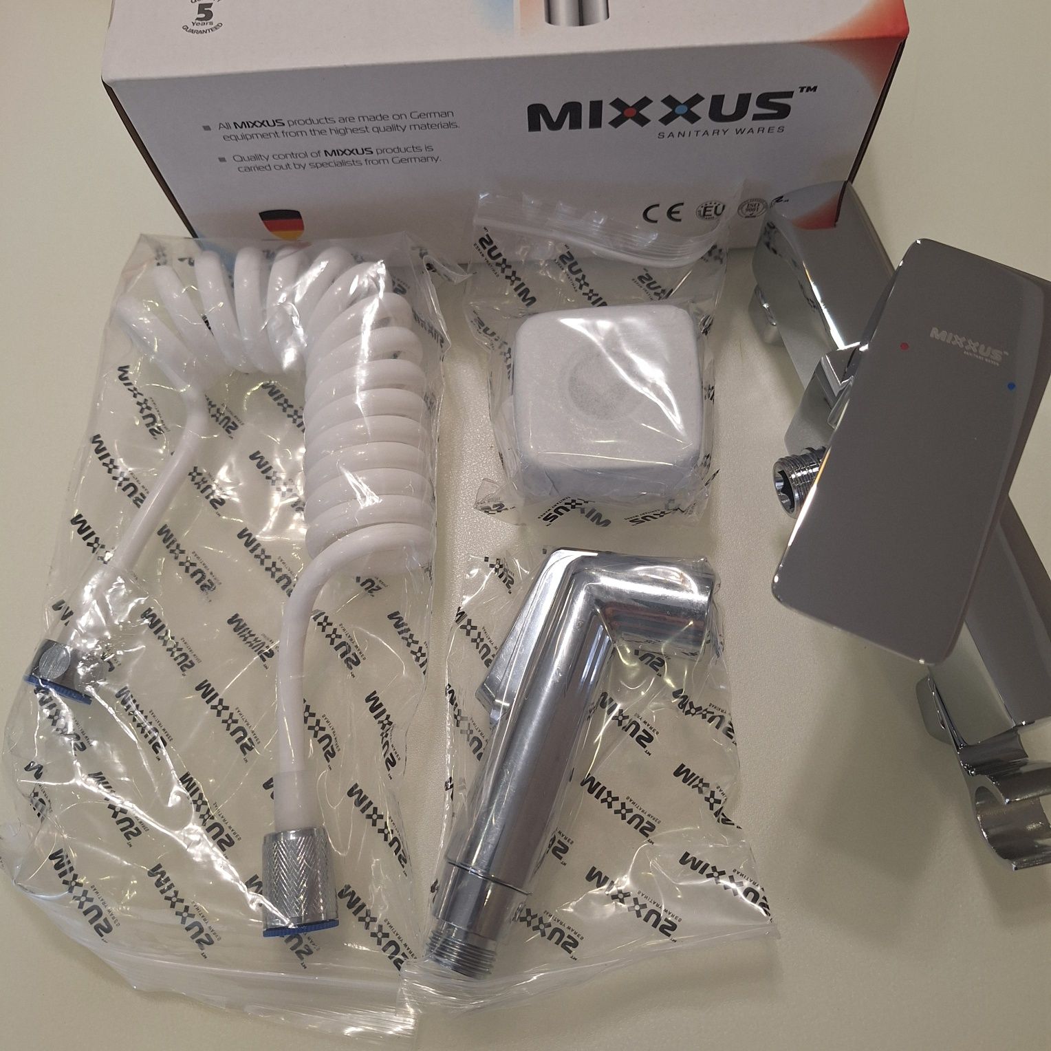 Гигиенический душ смеситель MIXXUS TRINITY024 кран для бидэ уход стена