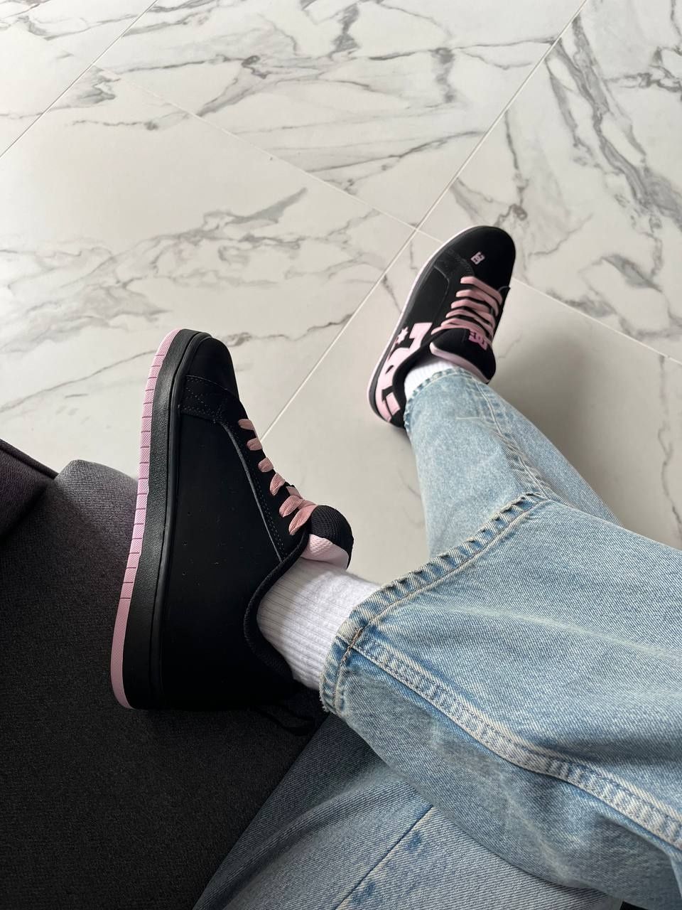 р36-40 Кросівки DC Court Graffik Black Pink