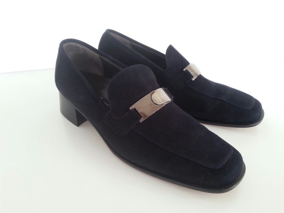 Buty skórzane mokasyny granatowe Paul Green w rozmiarze 39,5