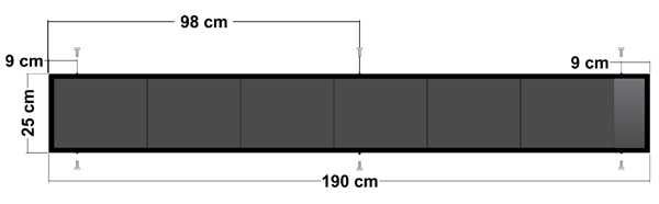 Wyświetlacz tekstowy led  RGB Technology  model K-6 190 cm