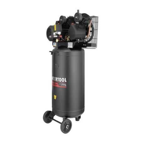 Компресор Intertool 100л, верт. 3 кВт, 10 aтм, 500 л/хв. 2 ц. Pt-0017