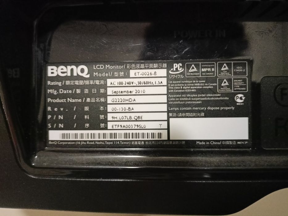 Monitor BenQ 22 cale