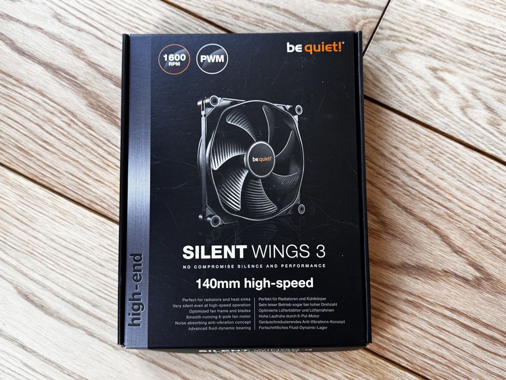 Кулер silent wings 3, 140mm PWM, безшумний, майже новий