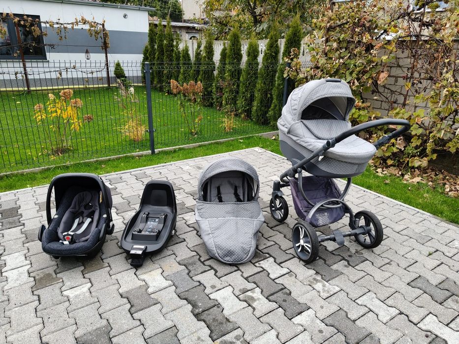 Wózek 3w1 bebetto + fotelik i ISOFIX