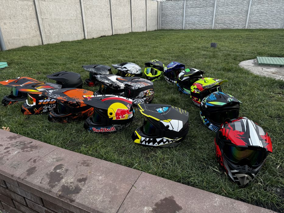 Эндуро кроссовый мото шлем с очками