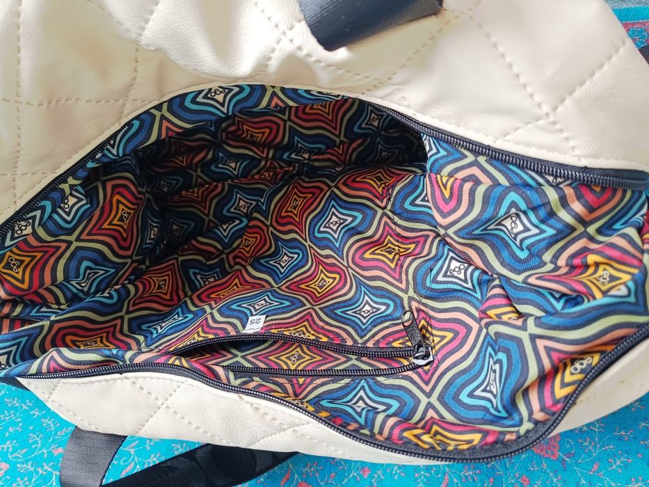 EGO torebka shopper fitnesówka  skóra ekologiczna kremowa